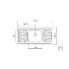 Pia De Apoio Tramontina New Raggi 40 Em Aço Inox 105x52 Cm