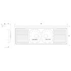 Pia De Apoio Tramontina Ribon 2c 34 Em Aço Inox 160 X 60 Cm P