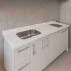 Pia De Cozinha 180cm Mármore Branco Espaço Cooktop E Cuba  Br