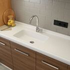 Pia De Cozinha 55x200cm Mármore Sintético Bege Cuba Fibra Bra