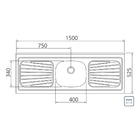 Pia de Cozinha Aço Inox New Raggi 40 150cm Tramontina