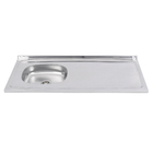 Pia de Cozinha Aço Inox Prata 120cm Ghel Plus