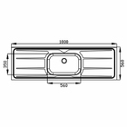 Pia De Cozinha Com Cuba 180cm E Válvula Aço Inox - Ghel Plus