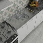 Pia De Cozinha Com Cuba E Válvula Bali 100cm Aço Inox - Ghel