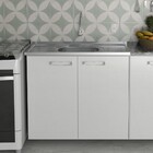 Pia De Cozinha Com Cuba E Válvula Bali 100cm Aço Inox - Ghel