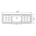 Pia De Cozinha Em Aço Inox De 180cmx56cm Concretada Com Válvu