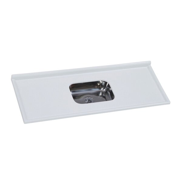 Pia De Cozinha Em Mármore Sintético Com Cuba Em Aço Inox 150c