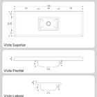 Pia De Cozinha Em Mármore Sintético Com Cuba Em Aço Inox 150c