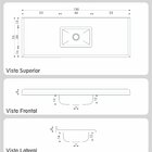 Pia De Cozinha Em Mármore Sintético Com Cuba Em Aço Inox 150c