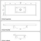 Pia De Cozinha Em Mármore Sintético Com Cuba Em Aço Inox 160c