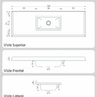 Pia De Cozinha Em Mármore Sintético Com Cuba Em Aço Inox 160c