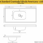 Pia De Cozinha Em Mármore Sintético Com Furação Para Válvula