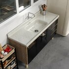 Pia De Cozinha Em Mármore Sintético Com Furação Para Válvula