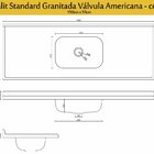 Pia De Cozinha Em Mármore Sintético Com Furação Para Válvula