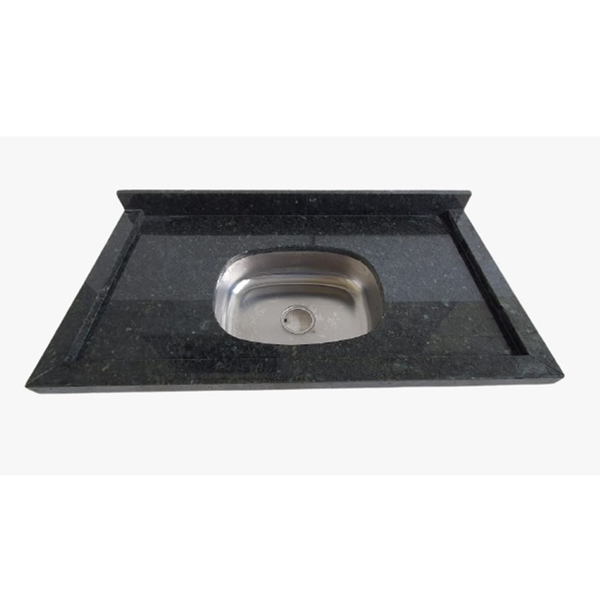 Pia de Cozinha Granito 100x55cm Verde Ubatuba