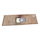 Pia de Cozinha Granito Amarelo Santa Cecília 160cm Standard Cuba Simples L.A. Pias e Granitos