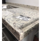 Pia De Cozinha Granito Branco Dallas 180x56 Cuba Funda