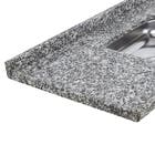 Pia de Cozinha Granito Cinza Corumba 120cm com Cuba Simples L.A. Pias e Granitos