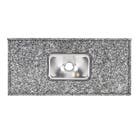 Pia de Cozinha Granito Cinza Corumba 120cm com Cuba Simples L.A. Pias e Granitos