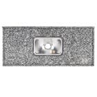 Pia de Cozinha Granito Cinza Corumba 150cm Standard Cuba Simples L.A. Pias e Granitos