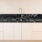 Pia De Cozinha Granito Indiano 150cm Cuba Inox Rasa Simples