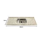 Pia De Cozinha Granito Marfim Arabesco 100cm Cuba Inox Rasa