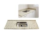 Pia De Cozinha Granito Marfim Arabesco 100cm Cuba Inox Rasa