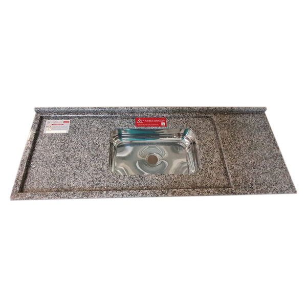 Pia de Cozinha Granito Ocre Itabira 160cm Master Cuba Simples L.A. Pias e Granitos