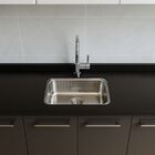 Pia De Cozinha Granito Preto Negresco 100cm Cuba Inox Rasa  P