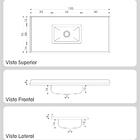 Pia De Cozinha Mármore Sintético 120x55cm Com Cuba Aço Inox M