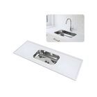 Pia De Cozinha Mármore Sintético Bege 1,20m Com Cuba Inox N1