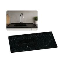 Pia De Cozinha Mármore Sintético Branco 55x100cm Cuba Fibra P