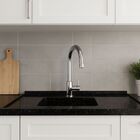 Pia De Cozinha Mármore Sintético Branco 55x100cm Cuba Fibra P