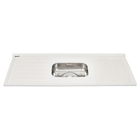 Pia de Cozinha Resina Branca 150cm Irmãos Corso