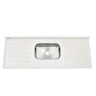 Pia de Cozinha Resina Branca 150cm Irmãos Corso