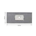 Pia de Cozinha Resina Cinza Real 120cm CBI 14 Decoralita