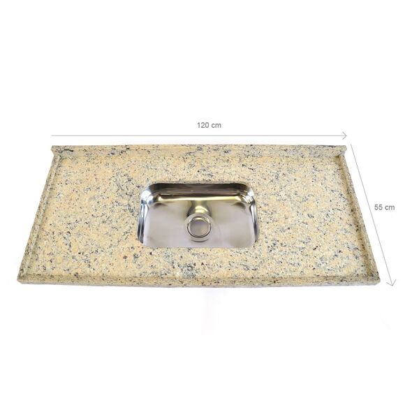 Pia De Granito Para Cozinha Santa Cecília – 120x55cm – Granit