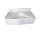 Pia Esculpida Em Porcelanato Branco Polido 80cm X 48cm