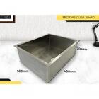 Pia Gourmet Luxo Quadrada Com Escorredor Cuba De Inox Para Co