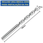 Pia Lavatório 4l Prata + Sifão Sanfonado + Torneira Preta + E