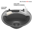 Pia Lavatório 4l Prata + Sifão Sanfonado Universal + Veda Ros