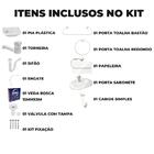Pia Lavatório Banheiro 4,8l + Kit Para Banheiro Redondo + Tor