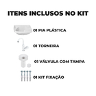 Pia Lavatório Banheiro 4,8l + Torneira Bica Móvel Branca