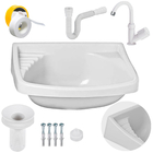 Pia Lavatório Banheiro 4,8l + Torneira Bica Móvel Branca +  S