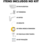 Pia Lavatório Banheiro 4,8l + Torneira Reforçada Branca +  Si