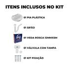 Pia Lavatório Banheiro 4l + Sifão Universal Sanfonado + Fita