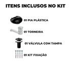 Pia Lavatório Banheiro 4l + Torneira Branca