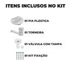 Pia Lavatório Banheiro 4l + Torneira Branca