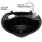 Pia Lavatório Banheiro 4l + Torneira Branca +  Sifão Universa