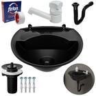 Pia Lavatório Banheiro 4l + Torneira Branca +  Sifão Universa